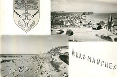 CPM Arromanches (Calvados) Vue Generale la Plage Lion Tank Char d'assaut Militaria
