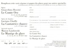 CPM Opera Comique Un Hiver a l'Opera Formule 3 Spectacles Rue Favart Paris