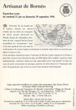 CPM Exposition Vente 21 Juin 29 Sept 1996 Artisanat de Borneo