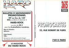 CPM Paris Hard Rock Metallica Orgie a Donington Promocartes Metallica Soundgarden Red Hot Chili Peppers