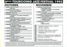 CPM 6eme Tourcoing Jazz Festival Octobre Novembre 1992