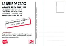 CPM Mise en Scene Corlo di Angelo La Belle Cadix Theatre Mogador Jose Todaro 50 eme Anniversaire de la Creation