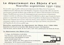 CPM Louvre Le Departement des Objets d'Art Nouvelles Acquisitions 1990 1994