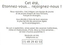 CPM Devenez Benevole pour les Vacances avec les Petits Freres des Pauvre Moi Cet Ete j'Aime qui je Veux