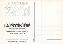 CPM Theatre Musical de la Pointiniere L'Ultima Recital Marianne James Ariane Cadier