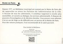 CPM Mairie de Paris Un Mediateur a l'Ecoute des Parisiens 