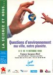 CPM Forum La Science et Nous Questions d'Environnement ma Ville notre Planete 8 9 10 11 Octobre 98 Espace Jacques Brel