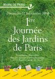 CPM 1ere Journee des Jardins de Paris Dimanche 22 Septembre 1996