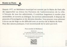 CPM Un Mediateur a l'Ecoute des Parisiens Mairie de Paris