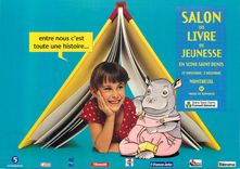 CPM Salon du Livre de Jeunesse en Seine Saint Denis Montreuil Hippopotame