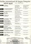 CPM Theatre International de Langue Francaise Saison 96 97