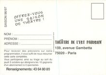 CPM Theatre de l'Est Parisien Avenue Gambetta Paris