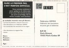 CPM Federation Gemini Federation des Associations de Jeunes Gais et Lesbiennes