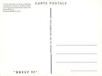 CPM Carte Particuliere des Costes de Bretagne Brest 92