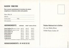 CPM Theatre National de la Colline Rue Malte Brun Paris