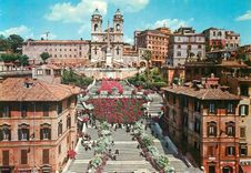 CPM Roma PLace d'Espagne et Trinita Dei Monti