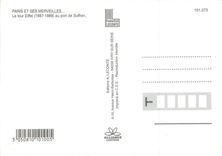 CPM Paris et ses Merveilles La Tour Eiffel (1887 1889) au Port de Suffren Bateau Peniche