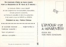CPM Un Concours d'Idees de Films Courts pour la Realisation de 10 Films de 5 MinutesL'Amour est a Reinventer