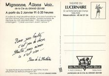CPM Theatre du Lucernaire Mignonne Allons Voir