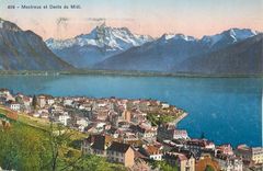 CPA Montreux et Dents du Midi