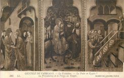 CPA Musee du Louvre Paris Gentile de Fabriano La Visitation La Fuite en Egypte