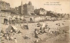 CPA Le Havre Un Beau Coin de la Plage