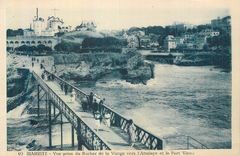 CPA Biarritz Vue prise du Rocher de la Vierge vers L'Attalaye et le Port Vieux