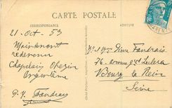 CPA Angouleme Chapelle de N D d'Obezine Nef
