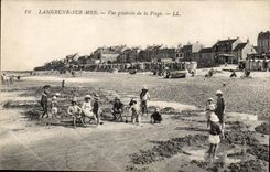 Lagrune on Sea - View of the Beach - child - CPA