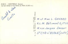 CPM Montreux (Suisse) Le Lac Leman et les Dents du Midi (3 260 m)