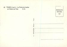 CPM Tours (I et L) le Palais de Justice et l'Hotel de Ville