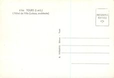 CPM Tours (I et L) l'Hotel de Ville (Laloux Architecte)