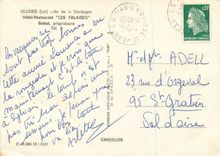 CPA Gluges (Lot) pres de la Dordogne Hotel Restaurant Les Falaises