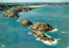 CPM St Lunaire (I et V) Vue Aerienne La Pointe du Decolle Vers la Plage de Longhamp