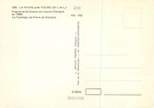 CPM la Riche pres Tours (I et L) Prieure de Saint Cosme le Tombeau de Pierre de Ronsard