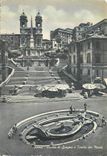 CPM Roma la Place d'Espagne et l'Eglise de la Trinite des Montagnes