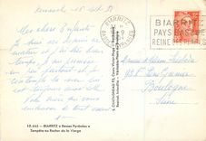 CPM Biarritz Basses Pyrenees Tempete au Rocher de la Vierge