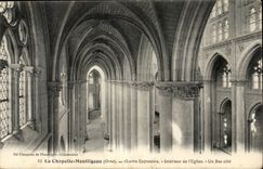 La chapelle Montligeon CPA Oeuvre expiatoire Interieur de l'eglise Un bas cote