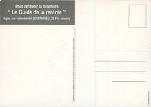 CPM Le Guide de la Rentree Mairie de Paris Tour Eiffel
