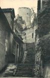 CPA Saint Aignan Escalier Degres des Trois Glorieuses et Vieille Tour du Chateau