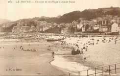 CPA Le Havre un Coin de la Plage a Maree Basse