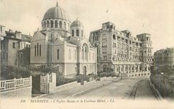 CPA Biarritz L'Eglise Russe et le Carlton Hotel Russie Russia