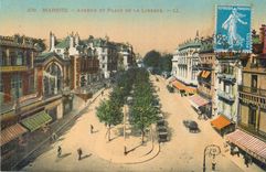 CPA Biarritz Avenue et Place de la Liberte Syndicat d'initiative