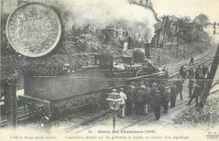 REPRO Greve des Cheminots Train Piece de Monnaie