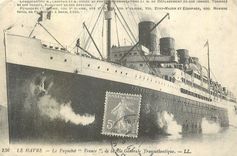 REPRO Le Havre le Paquebot France Bateau