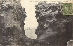 CPA Biarritz (Cote Basque) Rochers de la Loge