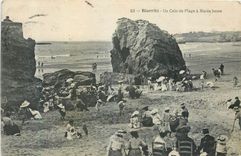 CPA Biarritz Un Coin de Plage a Maree Basse