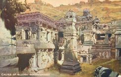 CPA Caves of Ellora Bombay (Indes)