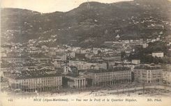 CPA Nice (Alpes Maritimes) Vue sur le Port et le Quartier Riquier