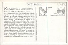 REPRO Nancy Place et Tour de la Commanderie